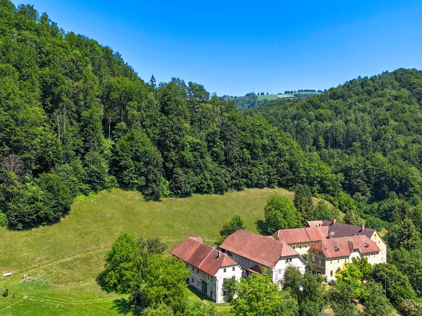 Land & Gut: Herrschaftlicher Gutshof. Eingebettet in der Natur des Ennstals.